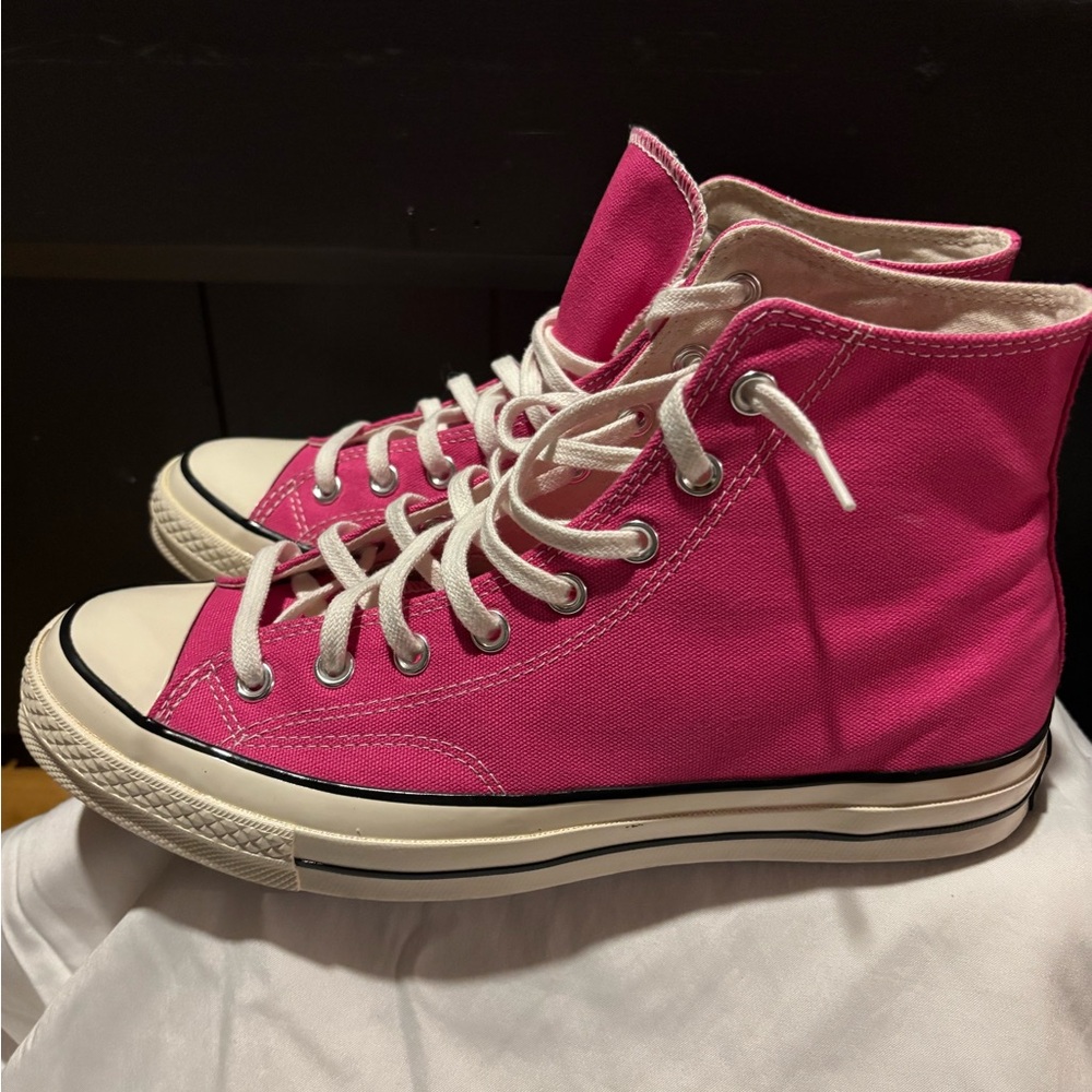 Converse Pink and White High-Tops